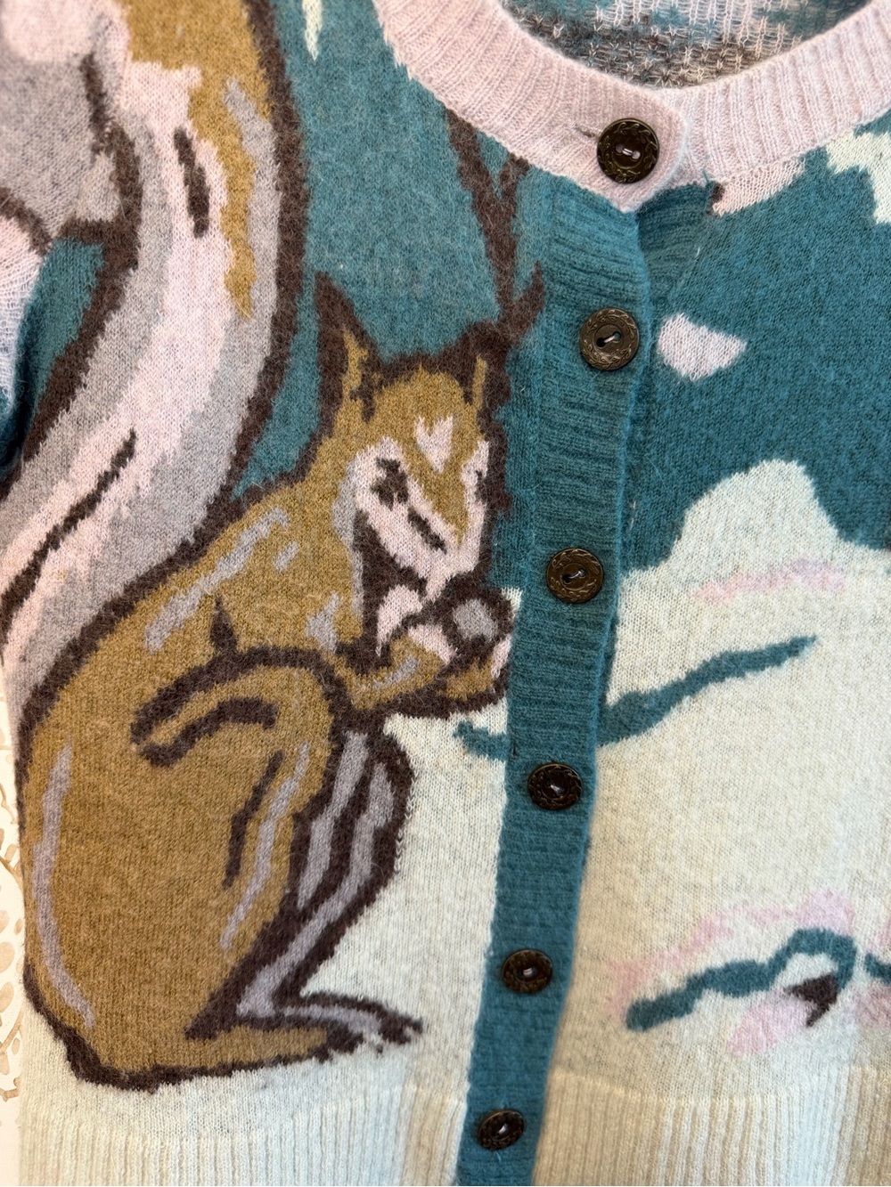 Anthropologie “Time to Gather” RARE ~ SEEN ON GLEE Cardigan Wool/Angora Blend - Picture 4 of 13